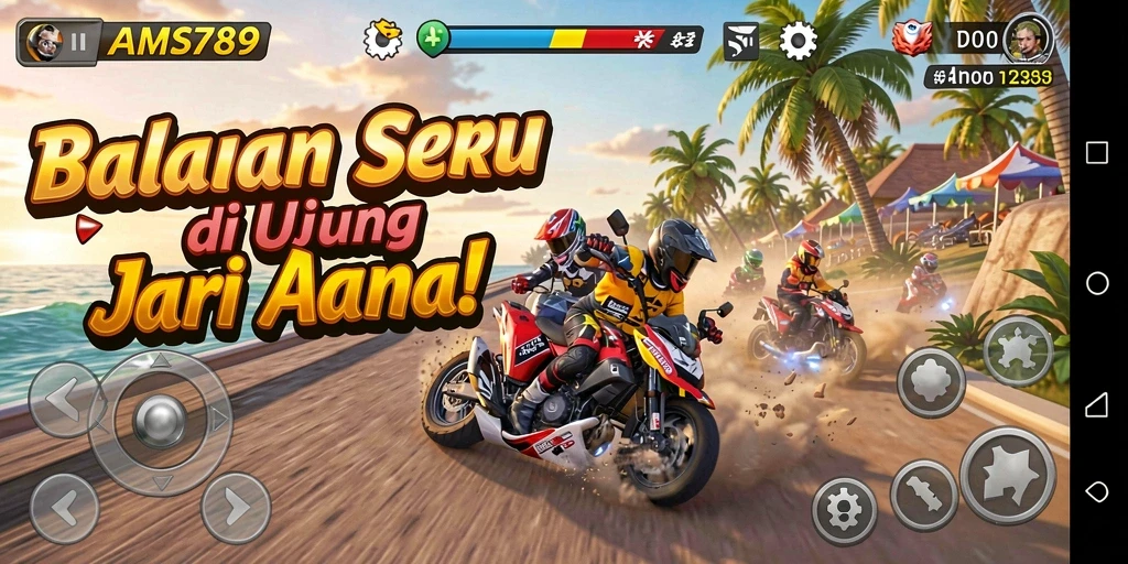 Gameplay balapan yang mendebarkan dan grafis memukau dalam AMS789.