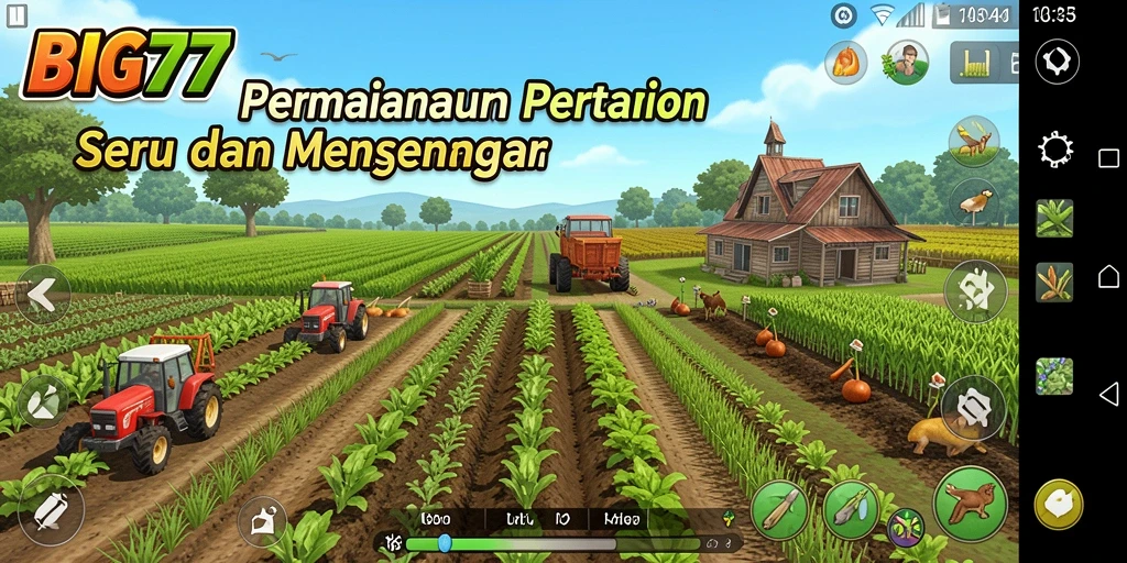 Tampilan gameplay BIG77 yang menawan saat bertani.