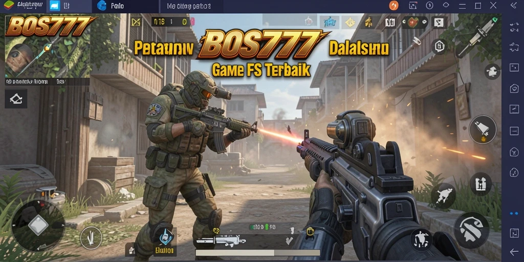 Tangkapan layar yang menunjukkan pertarungan intens dalam BOS777.