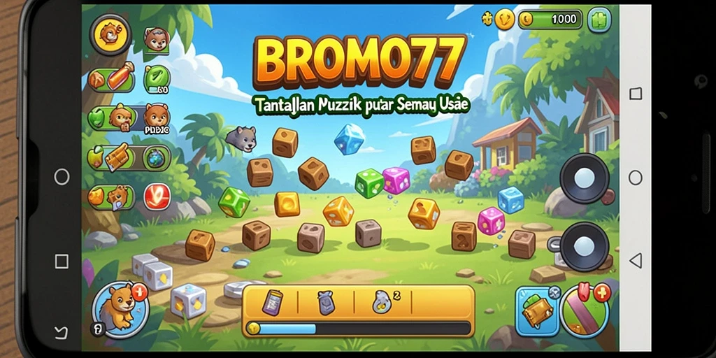 Tampilan gameplay BROMO77 yang seru dan menantang puzzle.