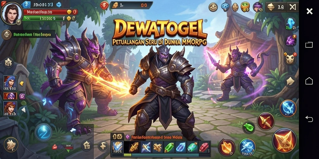 Tangkapan layar DEWATOGEL menampilkan petualangan seru di dunia MMORPG.