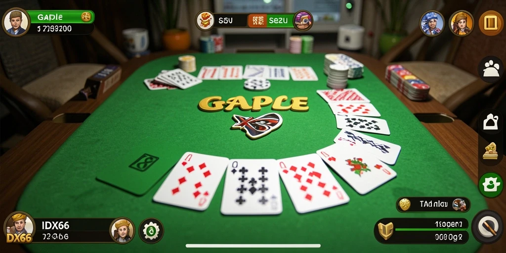 Tampilan screenshot dari gameplay Gaple yang menarik dan menyenangkan.