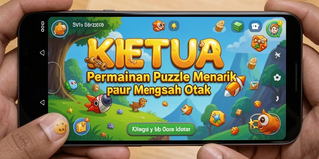 Tampilan gameplay KETUA yang seru dan menantang di level Puzzle.