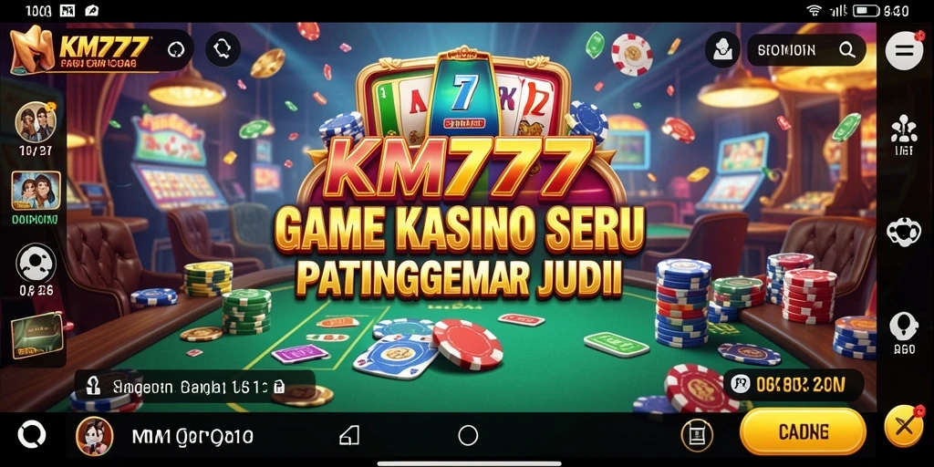 Gameplay menarik dari KM777 menampilkan suasana kasino yang seru.