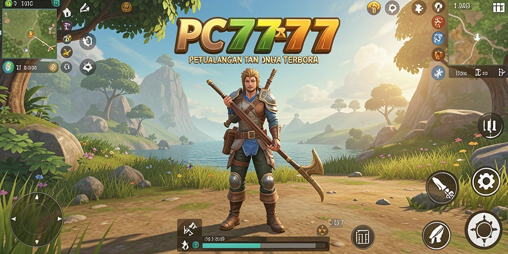 Tampilan gameplay menarik dari PC777 di dunia terbuka yang luas.