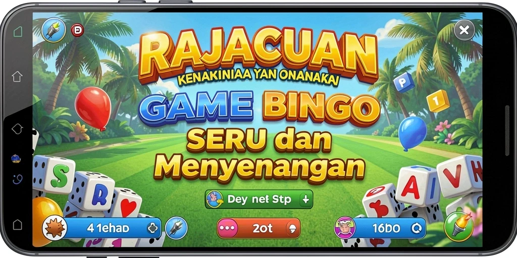 Tampilan gameplay seru dari RAJACUAN dengan berbagai tema Bingo.