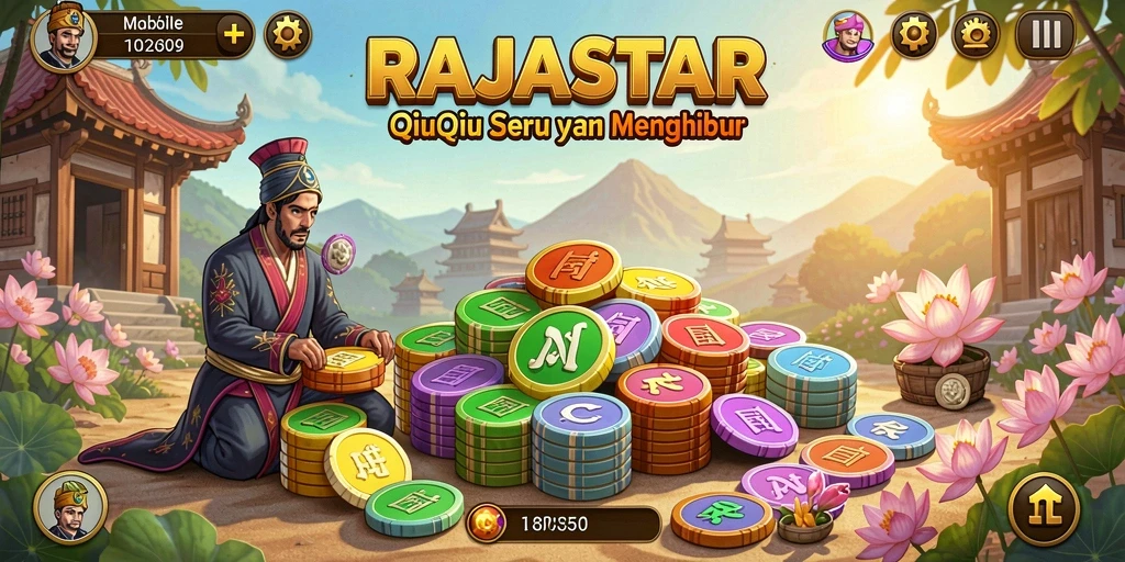 Tampilan gameplay QiuQiu yang seru di RAJASTAR.