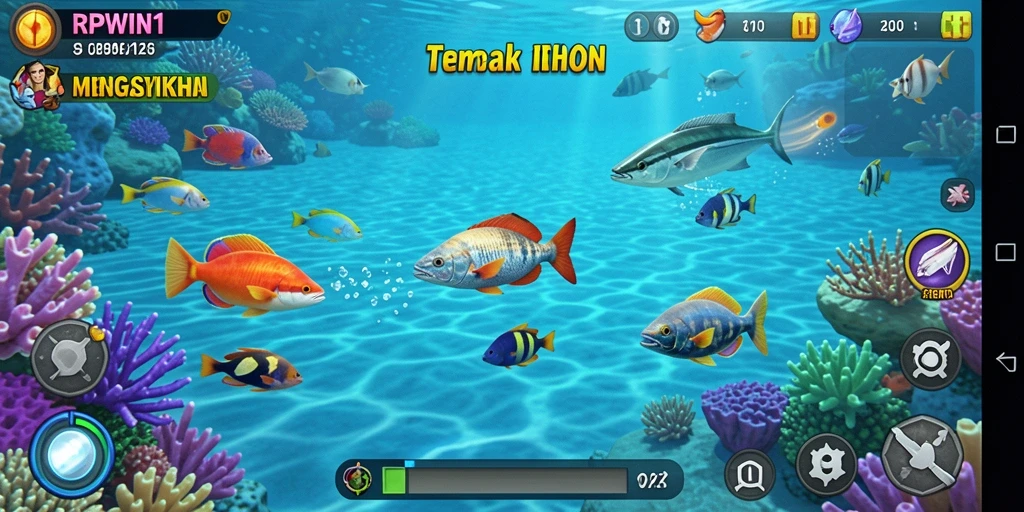 Tampilan gameplay Tembak Ikan yang seru dan menarik di RPWIN1.