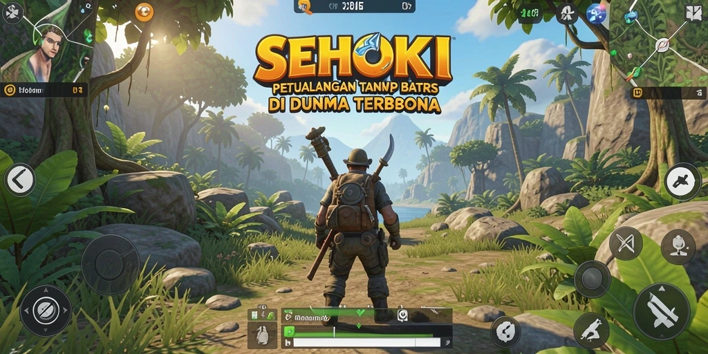 Gameplay SEHOKI menampilkan petualangan seru di dunia terbuka yang luas.