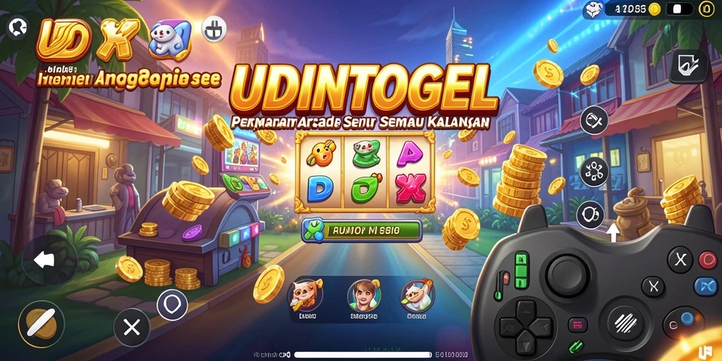 Screenshot utama UDINTOGEL yang menampilkan gameplay mendebarkan.